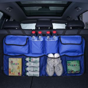 Organizzatore per auto Sedile posteriore Panno Oxford Tronco per auto Rete Tasche portaoggetti in rete Copri borsa Accessori da viaggio pieghevoli