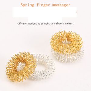 Sensory Spring Finger Massager Pierścień Zabawki Opieka Zdrowa Masaż Ciała Relax Ręcznie Fidget Zabawki Zabawki Wagi Party Prezenty Opp Packing