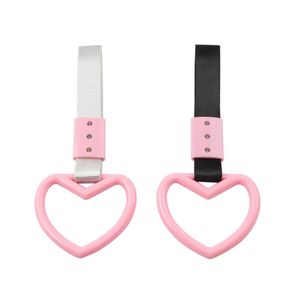 Interior Decorations Heart-Shaped Design Warning Ring Bus Handle Hand Strap Drift Charm For Safety Loop Rear Bumper