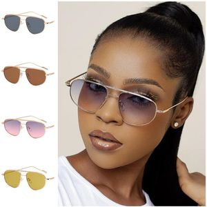 Mode Sonnenbrille Doppel Strahl Sonnenbrille Unisex Frosch Spiegel Anti-UV Brille Legierung Rahmen Brillen Ornamenta A++