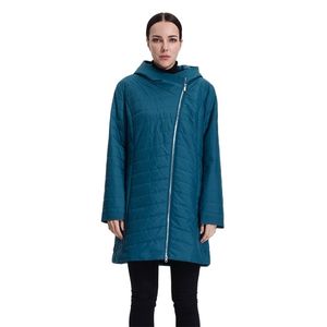 Varm Kvinnor Down Jacket Hood Office Lady Parka Quilted Coat Högkvalitativ tunn bomullskläder Lätt Vindtät Fit18-305 210819