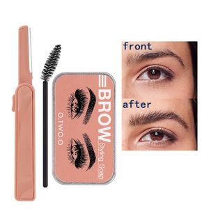 O.Two.o EyebrOw Enhancers Soap Cera com aparador macio penas de penas pomadas gel para estilo maquiagem sobrancelha escultura elevador