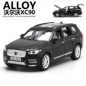 Wholesale volvo xc90 light resale online - Free delivery Diecast Cars Volvo XC90 Model Toy Openable Doors Pull Back Music Light Car Toys for kids children