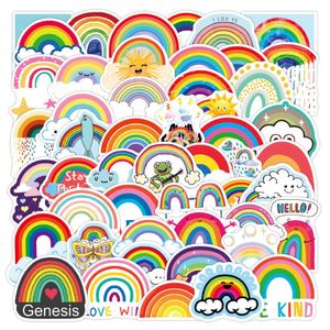 Nuovi adesivi Rainbow Bridge, 10/50 pezzi, cartoni animati, giocattoli per bambini, su laptop, frigorifero, telefono, auto