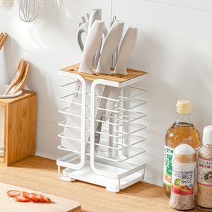 Utensili da cucina in metallo Portaoggetti per coltelli Portaoggetti per scaffali Organizzatori Coltelli da cucina Forbici Scarico Organizzatore Accessori Strumenti YFAX3225