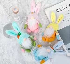 Paskalya tavşanı GNOME yaşlı adam bebek parti malzemeleri peluş tavşan kulakları heykelcik süsler cüce bebek çocuk hediye ev dekorasyon w1