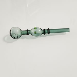 ガラスオイルバーナーパイプ厚いパイレックスクールなガラス湖緑のタバコパイプ喫煙用ハブラーハンドクラフトガラス製品ハーブタバコチューブドットネイル燃焼ジャンボアクセサリー