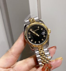31mm 36mm Kadınlar Otomatik İzle Mekanik İki Ton Altın Siyah Arama Saati Paslanmaz Çelik Ünlü Marka Saatler Yüksek Kalite