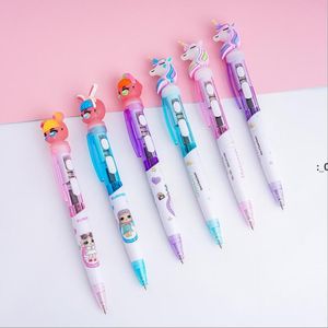 Sundries Cute Cartoon Doll Pony Light-Emitting Ballpoint Pen Creative With Light Oil Pennor Student Skrivande Stationery RRD11072