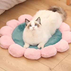 Cat Beds & Furniture Meraco Soft Flower Pet Bed With Removable Cover Fleece Pad Blanket Mat For Dog Sofa Cushion Home Rug Warm