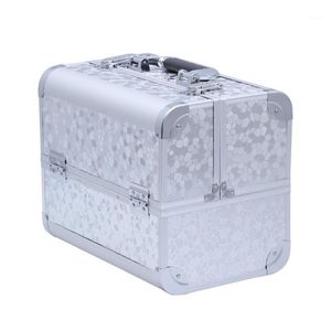 Aluminum Alloy Large Capacity Make Up Organizer Professional Cosmetic Jewelry Box Travel Makeup Storage Cosm Bags