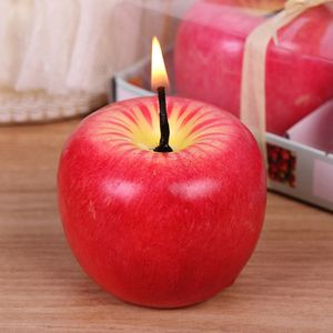 Kırmızı Apple Şekilli Aromaterapi Mumlar Düğün Hediyesi Ev Dekorasyon Sevgililer Günü Noel Mum Lambası
