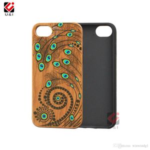 Custodie per cellulari per iPhone 6 7 8 11 Plus X XR XS Pro Max 2021 HotSelling più recente TPU in legno vuoto Disegni personalizzati Stampa logo laser Cover posteriore antiurto Shell