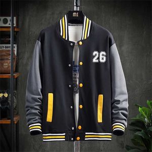 Hip Hop Streetwear Baseball Jacket Coat Ben Broderi Standup Krage Japansk Bomber College 211126