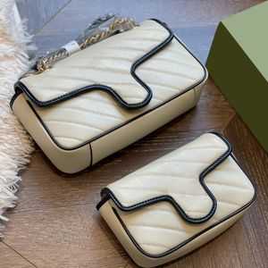 Роскошная дизайнерская сумка Marmont Messenger с ромбовидной решеткой и волнистыми пуговицами через плечо Лучшие модные сумки Новые сумки на ремне