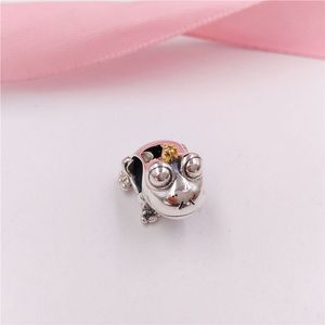 925 Sterling Silver hand jewelry womens pandora Two-tone Frog Prince charms chain diy girls bracelet making kit for kids beads bangle necklace Europe style 799342C00