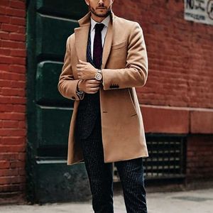 Wenyujh Novelty Mens Kaki Baggy Long Trench Coat, Klassisk Höst och Vinter Lång jacka, Män Casual Coat Oversized 211011