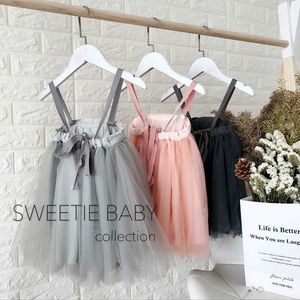 2019 Summer Sling Girls Dress Baby Girl Odzież Blackless Floral Dress Wedding 2Y Formalne Beach Casual Suknie Sundress Odzież Q0716