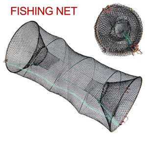 Wholesale umbrella fish trap resale online - Nylon Fishing Net Fish Crab Crayfish Lobster Catcher Pot Automatic Trap Collapsible Trap Cast Keep Net Umbrella Cage X597B