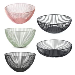 Kitchen Storage & Organization Fruit Holder Vegetable Basket Biscuit Bowls Iron Wire Candy Tray Food DC120