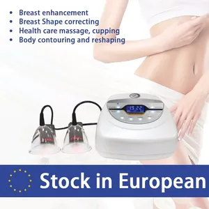 Stock in European Newest style Vacuum Massage Therapy Enlargement Pump Lifting Breast Enhancer Massager Bust Cup Body Shaping Beauty Machine