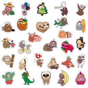 50Pcs-Pack New Cute Sloth Animal Vinyl Sticker Adesivi impermeabili Lotto per bottiglia d'acqua Laptop Planner Scrapbook Diario da parete Skateboard Journal Organizer Bomb Decal