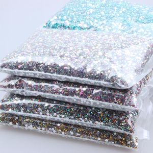 Nail Art Süslemeleri Normal AB Renkler Reçine Rhinestones 4mm 50000 adet Flatback Olmayan Sabit Tutkal Çivi Dekorasyon DIY 3D Takı Yapımı