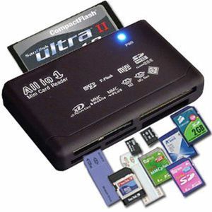 All-in-One-Speicherkartenleser für USB, extern, Mini, Micro, SD, SDHC, M2, MMC, XD, CF