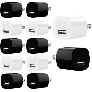 5V 1A US AC Home Travel Wall Ładowarka Adapter wtyczka do iPhone'a Samsung HTC Xiaomi Telefon Android White Black Wysokiej jakości ładowarki telefoniczne