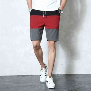 Brand Casual Shorts Men Elastic Waist Summer Beach Cotton Linen Bermuda Knee Length Fashion Breathable Quick Dry K40 210713