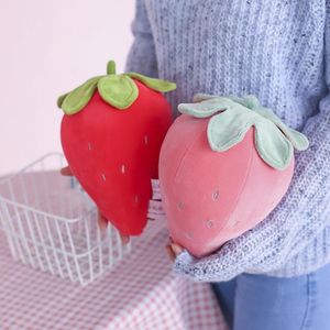 Pillow 10 Inch Cartoon Plush Strawberry Cute Fruit Stuffed Doll Sofa Cushion Sleeping Toys D06 21 Drop