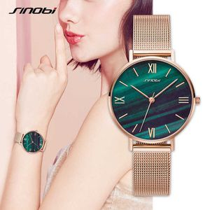 Sinobi Mode Kvinnors Diamant Armbands Klockor Gold Watchband Top Luxury Brand Girl Crystal Quartz Clock Lady Watch Zegareek Damski Q0524