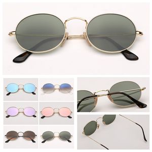 Óculos de sol masculinos ovais com revestimento de moda Óculos de sol Driving Woman Óculos de vidro com espelho gradiente Lentes de proteção uv com estojo de couro grátis