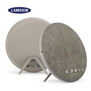 Fabric Bluetooth Speaker Portable Wireless Round Loudspeak Sound with Belt 4000mAh Bookshelf Indoor Music TF AUX Sound Box