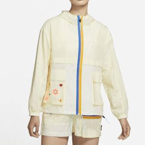 Kvinnors regnbåge Vindskyddad hoodies Sport Casual Jacket Andningsbar Hooded Top Sportswear Size M-XXL