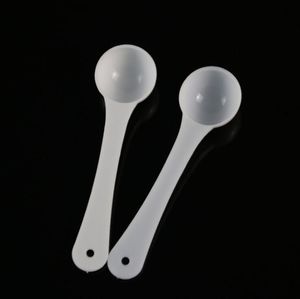 1000pcs 1G Professional Plastic 1 Gram Scoops Spoons For Food Milk Washing Powder Medcine White Measuring Spoon