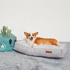 Pet Dog Cama Sofá Grande Para Pequenos Médios Médios Mats Mat Filhote Macio Cachorro Quente Kennel Cat House Material 210924