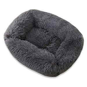 Rektangel Form Lång Plush Dog Bed Anti Slip Botton Varm Vint Valp Kudde Mat Pet Supplies För Liten Stor Hund soffa 210915