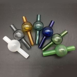 Evrensel Renkli Cam Kabarcık Carb Cap Yuvarlak Top OD 20mm Dome Cam Su Boruları Için 4mm Kuvars Termal Banger Çivi