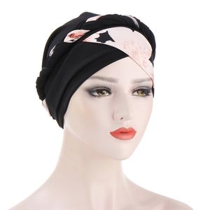 Drucken Kopfbedeckung Kappe afrikanischen Stil muslimischen Turban Haarschmuck Mode Frauen geflochtene Bandanas Kopfbedeckung