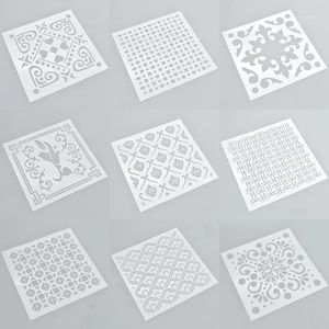 Gift Wrap 2021 Creative Grid Plastic Drawing Stencils Mallar Målning DIY Craft Scrapbooking Cards Tools Tools
