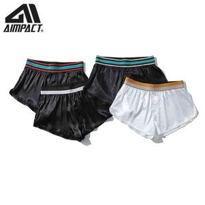 Aimpact 남성 프랑스 테리 반바지 폴리 에스터 솔리드 캐주얼 Sleepwear homewear 섹시한 반바지 AM2356 H1210