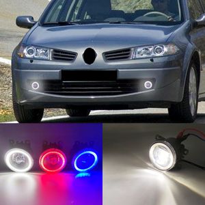 2 Functions Auto LED DRL Daytime Running Light For Renault Megane 2 II Car Angel Eyes Fog Lamp Foglight