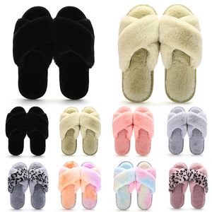 Wholesale Classics Winter Indoor Slippers for Women Snow Fur Slides House Outdoor Girls Ladies Furry Slipper Flat Platforms Softs Shoes Sneakers 36-41