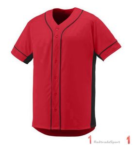 Dostosuj Koszulki Baseball Vintage Puste Logo Szyte Nazwa Numer Niebieski Zielony Krem Czarny Biały Czerwony Mężczyzna Kobiet Dzieci Młodzież S-XXXL 1AZ1W