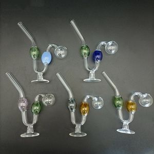 Great Pyrex Glass Oil Nail Burner Pipe Water dog with stand U Style Handmade Smoking Accessories 29mm Ball OD