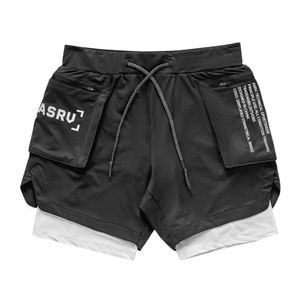 Wholesale asrv shorts resale online - ASRV Men s New Double Deck Running Sport Camouflage Shorts Gym Fitness Workout Bermuda Bodybuilding Quick Dry Male Short Pants X0705