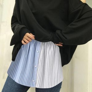 Kjolar Fashion Layered Tiered Woman Sheer Stripe Printing Extender Half Slip Plus Size Skirt Clothes Accessor#P30