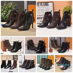 Designer-clássicos requintados plataforma de couro botas martin mulheres boot saltos altos e botas de moda genuíno ao ar livre