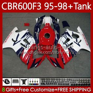 Bodywork + zbiornik dla Honda CBR600F3 600CC 600FS 95-98 CBR 64NO.144 CBR 600 600F3 CBR600 F3 FS CC 1995 1996 1997 1998 CBR600FS CBR600-F3 95 96 97 98 Kit Czarny Czarny Nowy